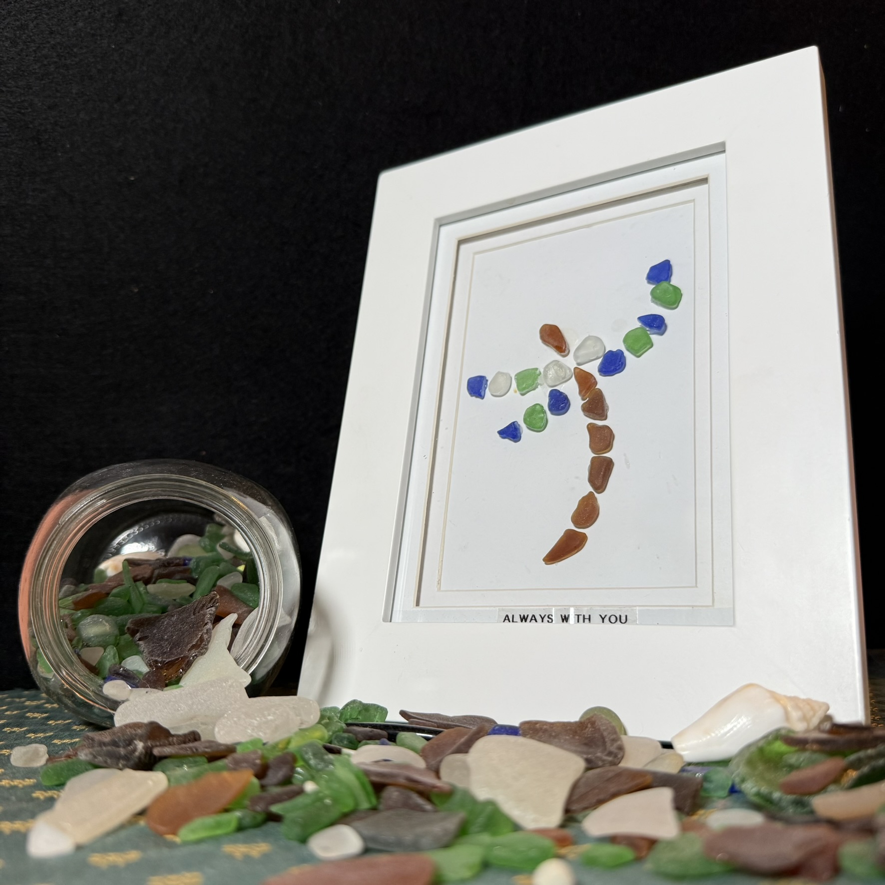 Framed Sea Glass Art 